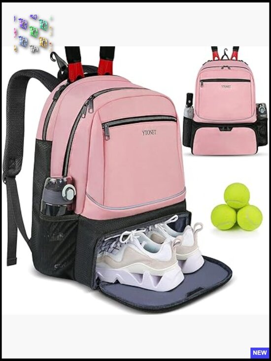 Tennis Backpack 2 Rackets Insulated Pocket Ventilated Shoe Compartment Water main image 6
